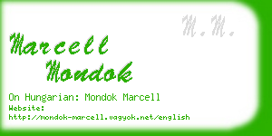 marcell mondok business card